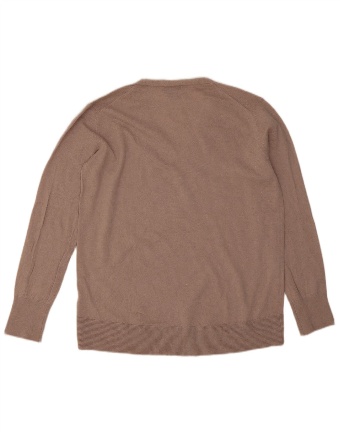 Massimo Dutti Damen-Pullover, übergroß, V-Ausschnitt, Gr. 6, XS, Grau