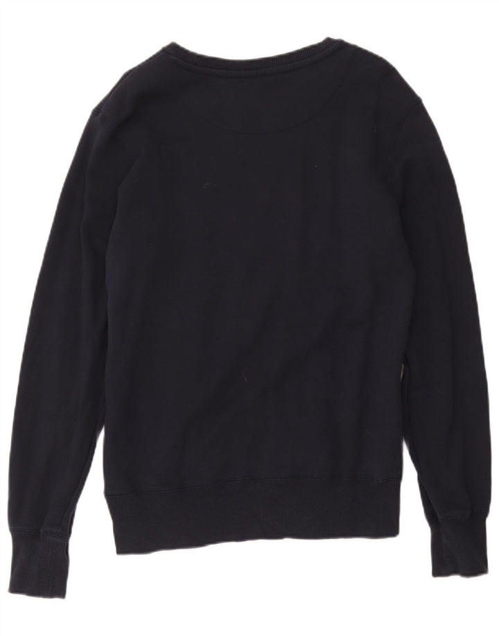 Nike Damen Grafik-Sweatshirt-Pullover UK 14 Mittelmarineblaue Baumwolle