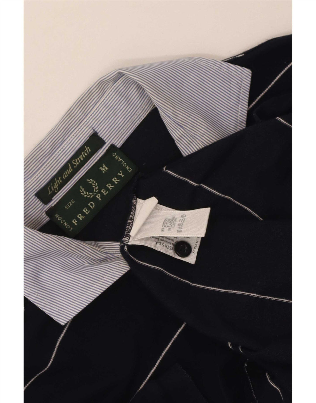 Fred Perry Herren-Poloshirt aus mittelblauer, gestreifter Baumwolle