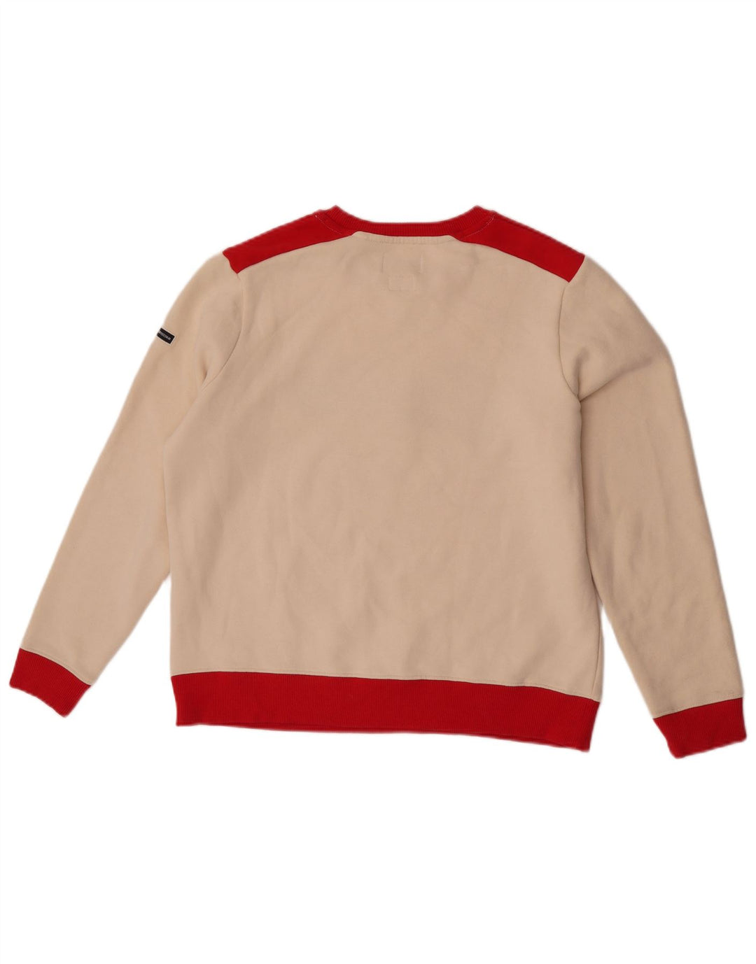 Superdry Damen-Sweatshirt-Pullover UK 12 Medium Off White Colourblock