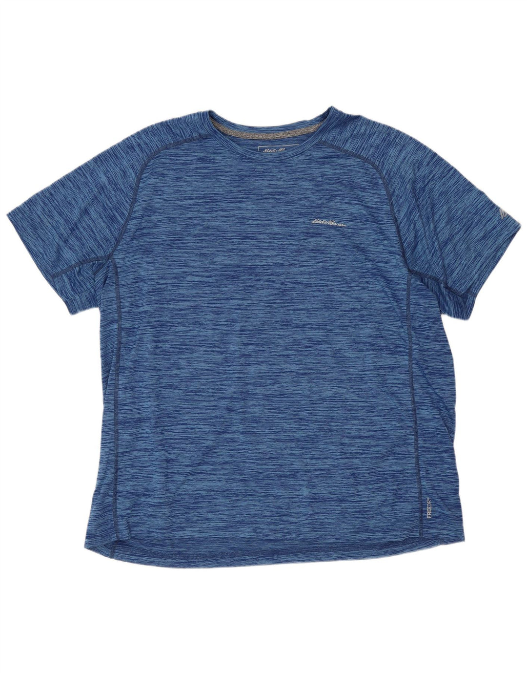 EDDIE BAUER Herren T-Shirt Top XL Blau geflecktes Polyester