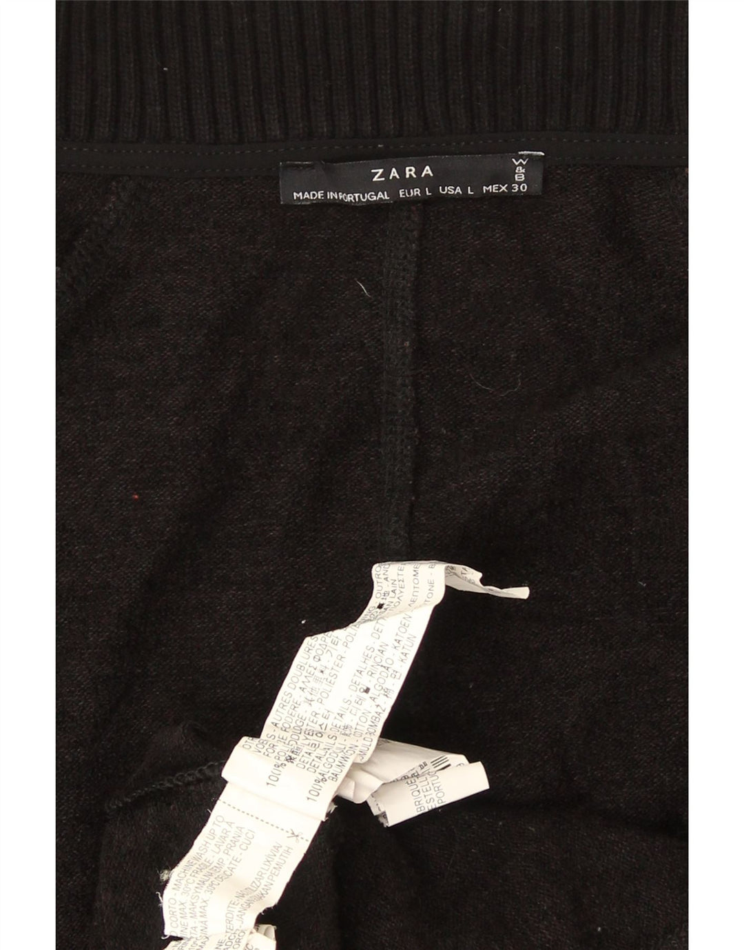 Zara Damen-Strickjacke, übergroß, lang geschnitten, Gr. 40, Größe L, Schwarz, Polyester