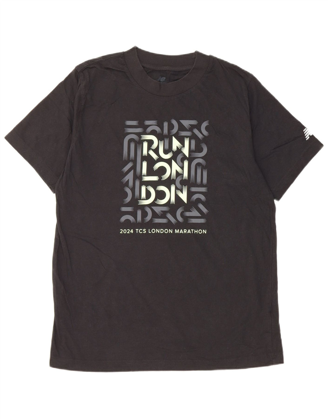 New Balance Herren Grafik-T-Shirt-Oberteil aus mittelschwarzer Baumwolle