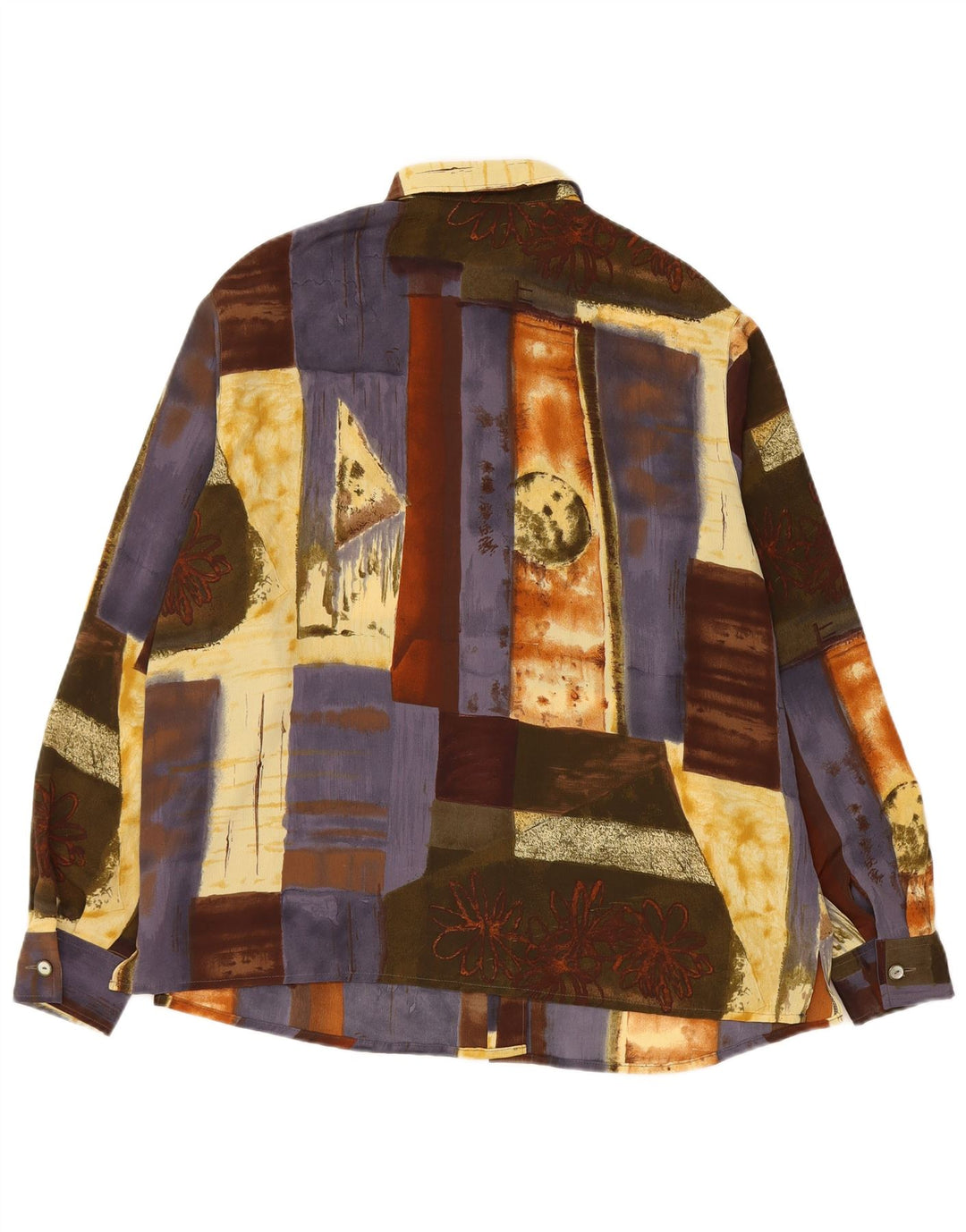 Erto Damen Hemdbluse EU 44 XL Mehrfarbiges Patchwork-Polyester