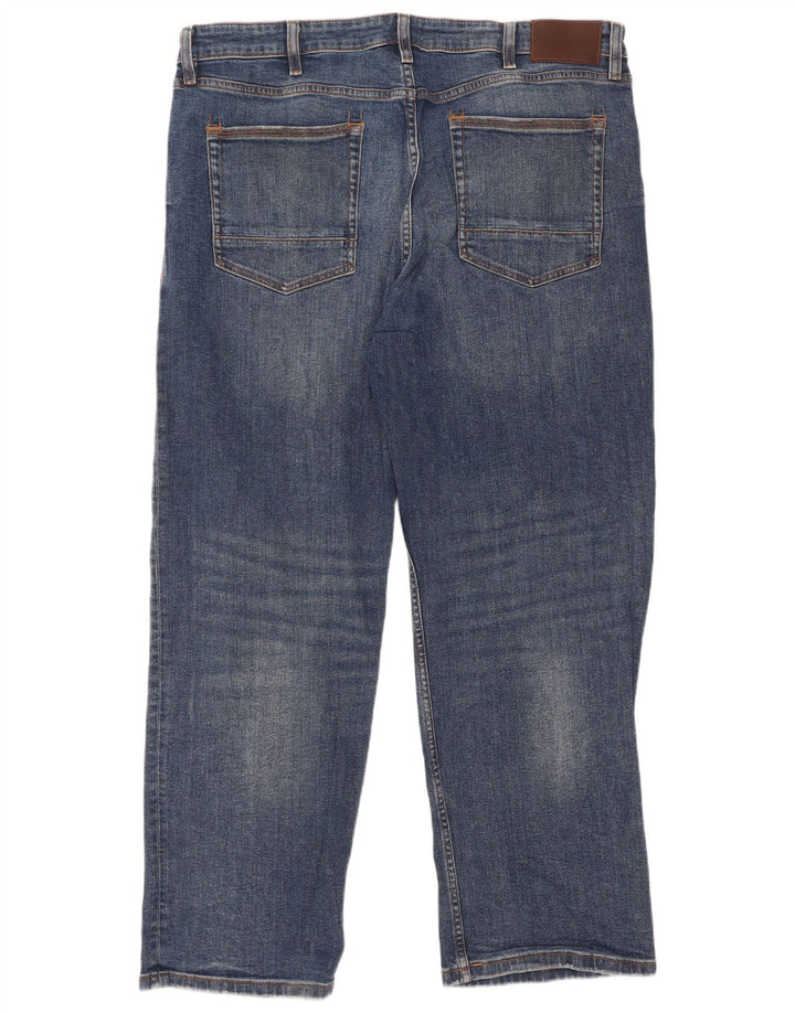 Marks & Spencer lockere Herrenjeans W38 L31 marineblaue Baumwolle