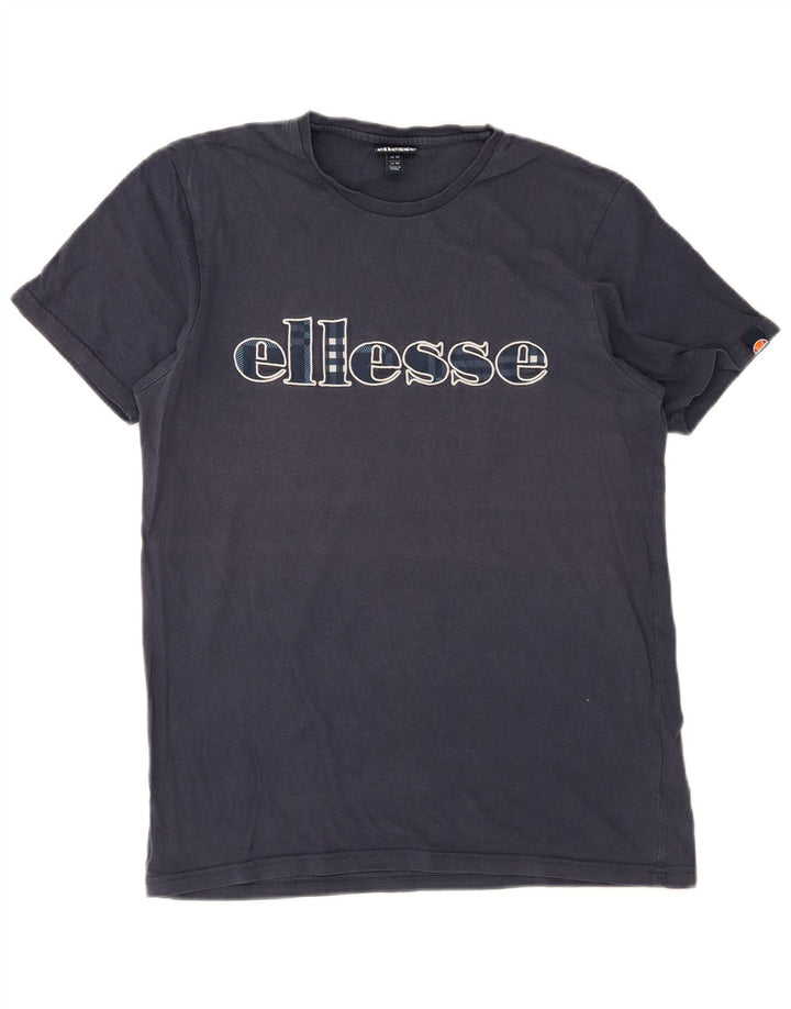 Ellesse Herren-T-Shirt mit Grafik, mittlere marineblaue Baumwolle
