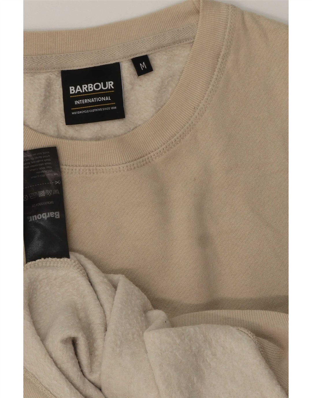 Barbour Herren-Sweatshirt-Pullover, mittelbeige Baumwolle