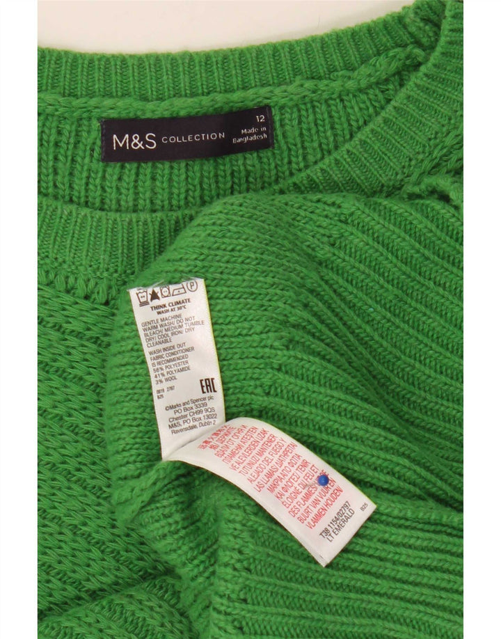 Marks & Spencer Damen-Pullover mit U-Boot-Ausschnitt, Gr. 12, Mittelgrün