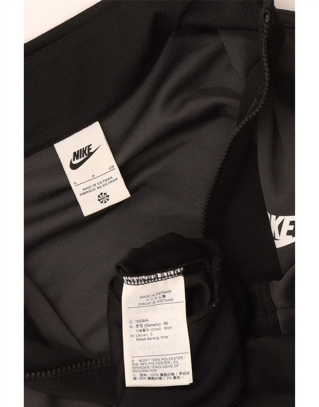 Nike Herren-Trainingsanzugoberteil mit Grafik, Größe S, Grau, Farbblock-Polyester