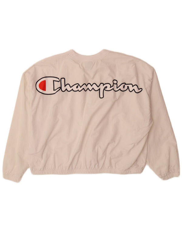 Champion Damen-Trainingsanzug mit Grafik-Oversize-Pullover, Gr. 10, Größe S, Weiß