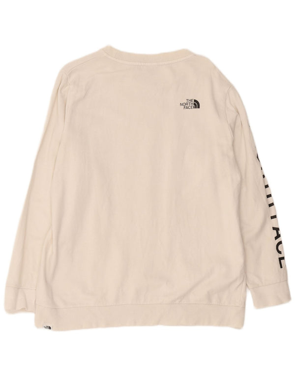 The North Face Damen Grafik-Sweatshirt-Pullover UK 18 XL Off White Cotton