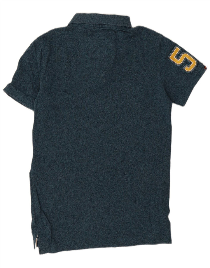 Superdry Herren-Poloshirt mit Grafik, Größe S, Blau, Baumwolle