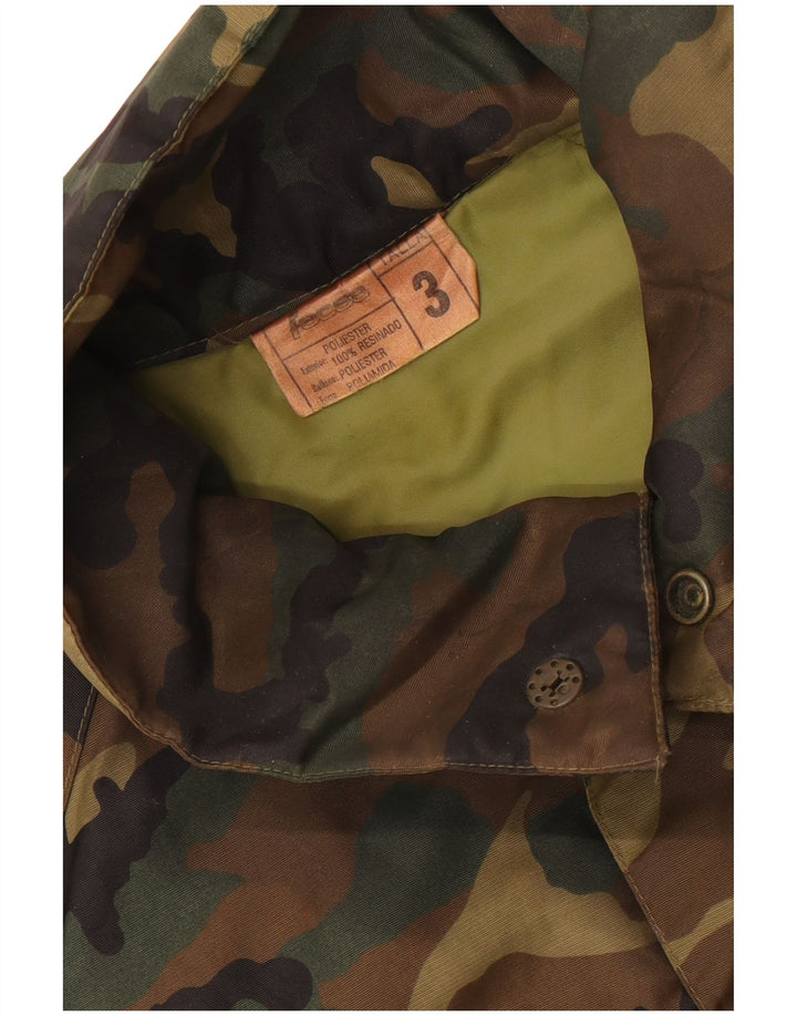 Vintage Herren Militärjacke UK 42 XL Khaki Camouflage Polyester