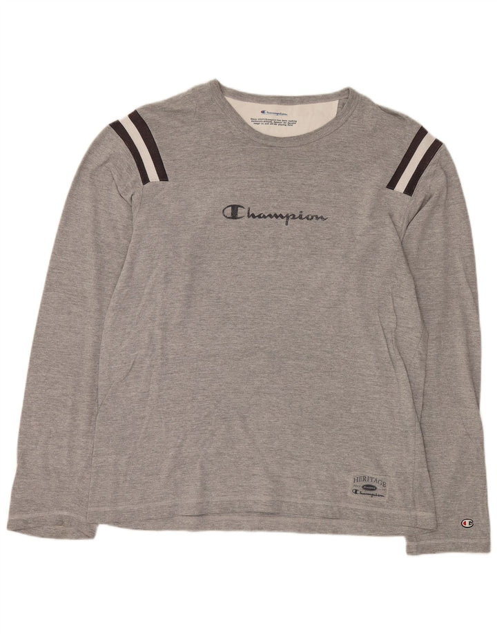 Champion Herren Graphic Top Langarm 2XL Grau Baumwolle