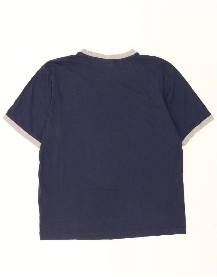 Fila Herren T-Shirt Top Large Marineblau Baumwolle