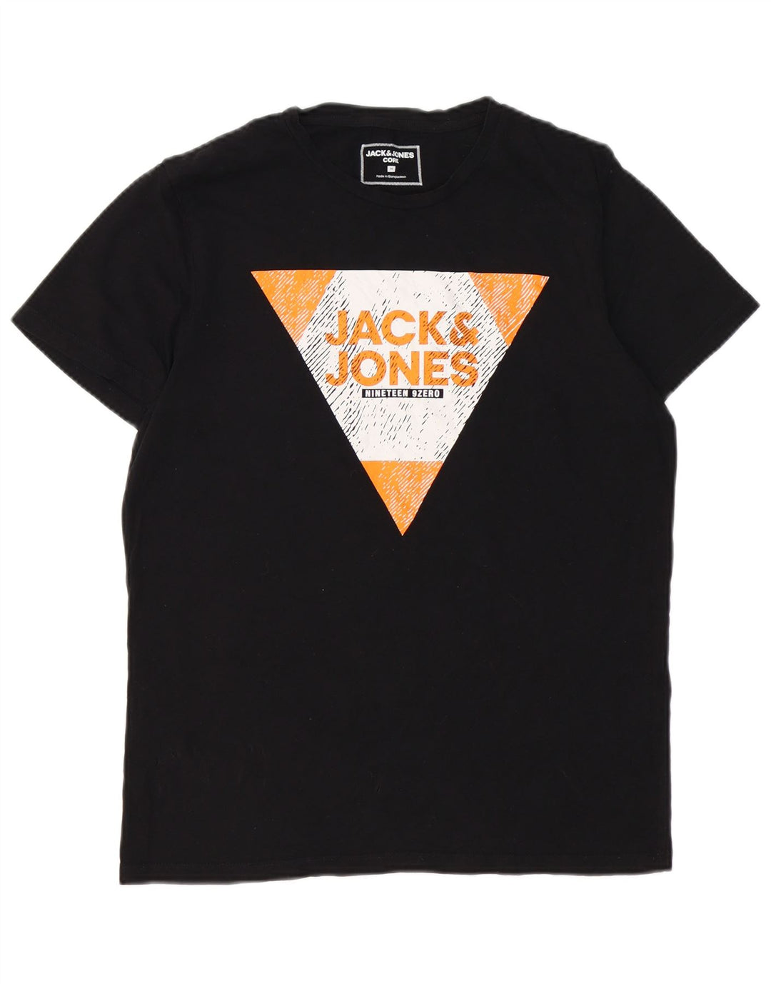 JACK & JONES Herren Core Graphic T-Shirt Top Mittelschwarze Baumwolle
