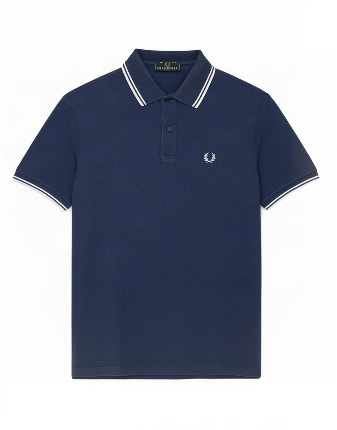 Fred Perry Herren-Poloshirt, mittelgroß, marineblau, Baumwolle