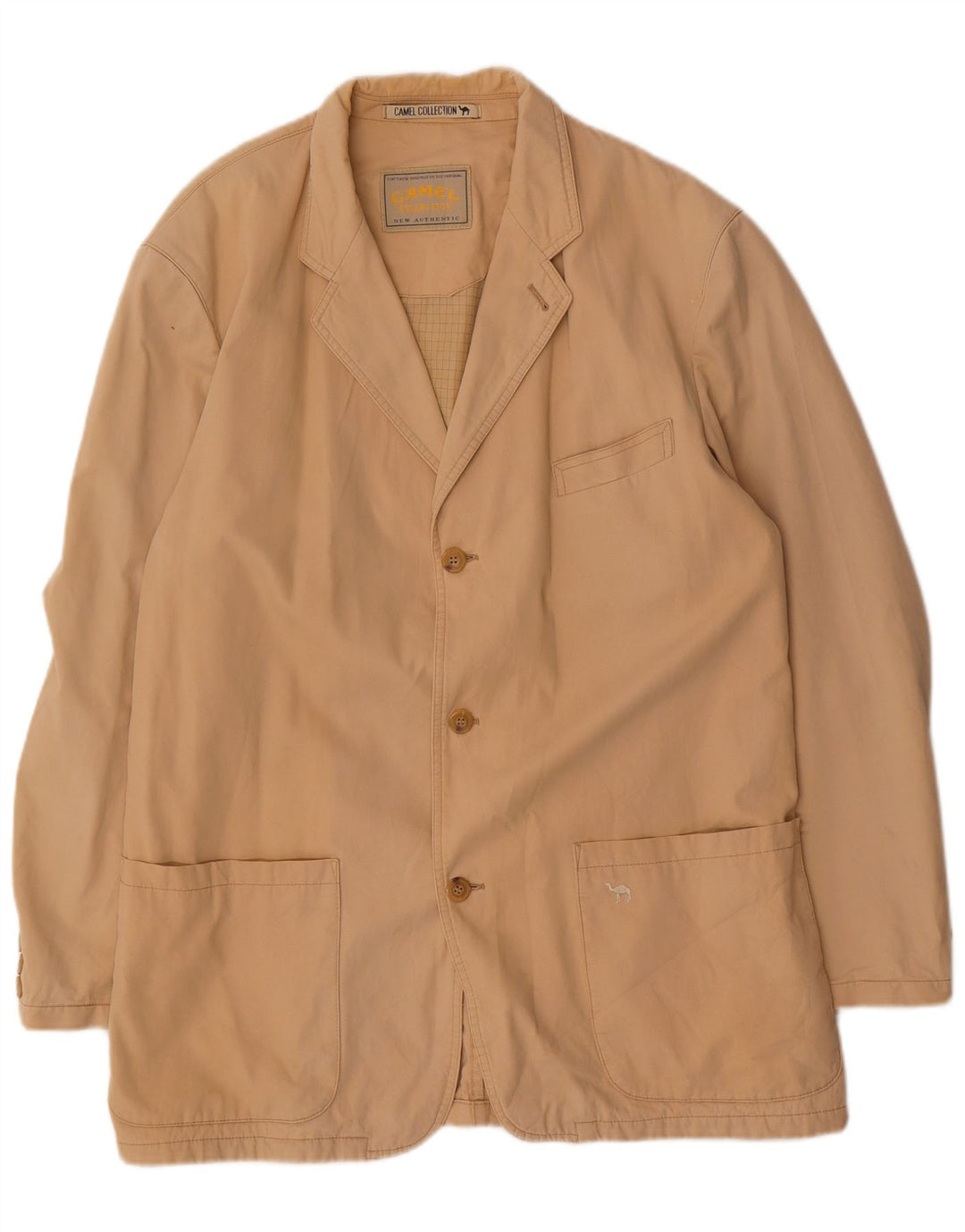 Camel Active Herren-Blazer mit 3 Knöpfen, IT 54, XL, Beige, Baumwolle