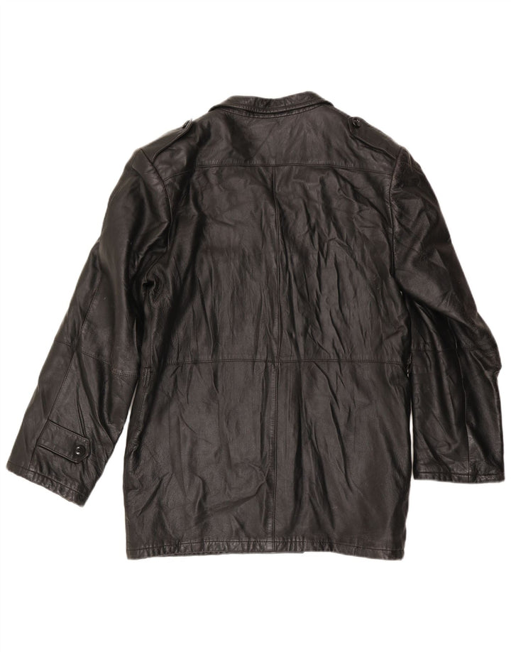 ANFOR Herren Lederjacke IT 48 Medium Schwarz