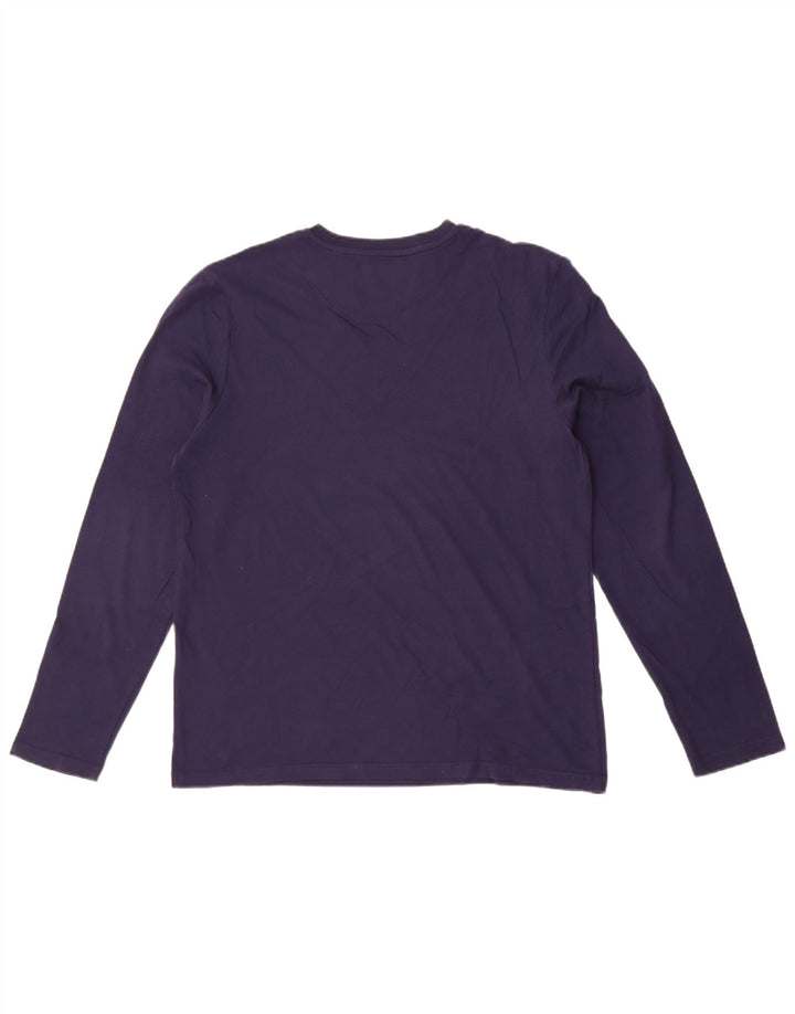 Lyle & Scott Herren-Oberteil aus Baumwolle, langärmelig, mittelmarineblau