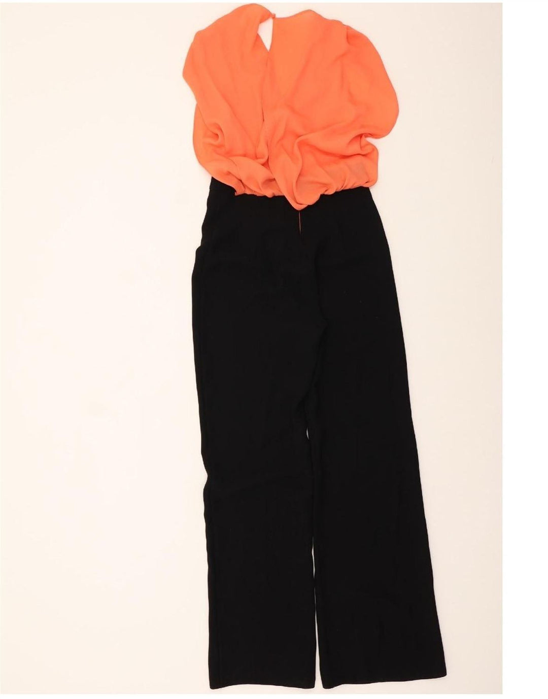 VINTAGE Womens Jumpsuit UK 10 Small Orange Colourblock Vintage Vintage and Second-Hand Vintage from Messina Hembry 