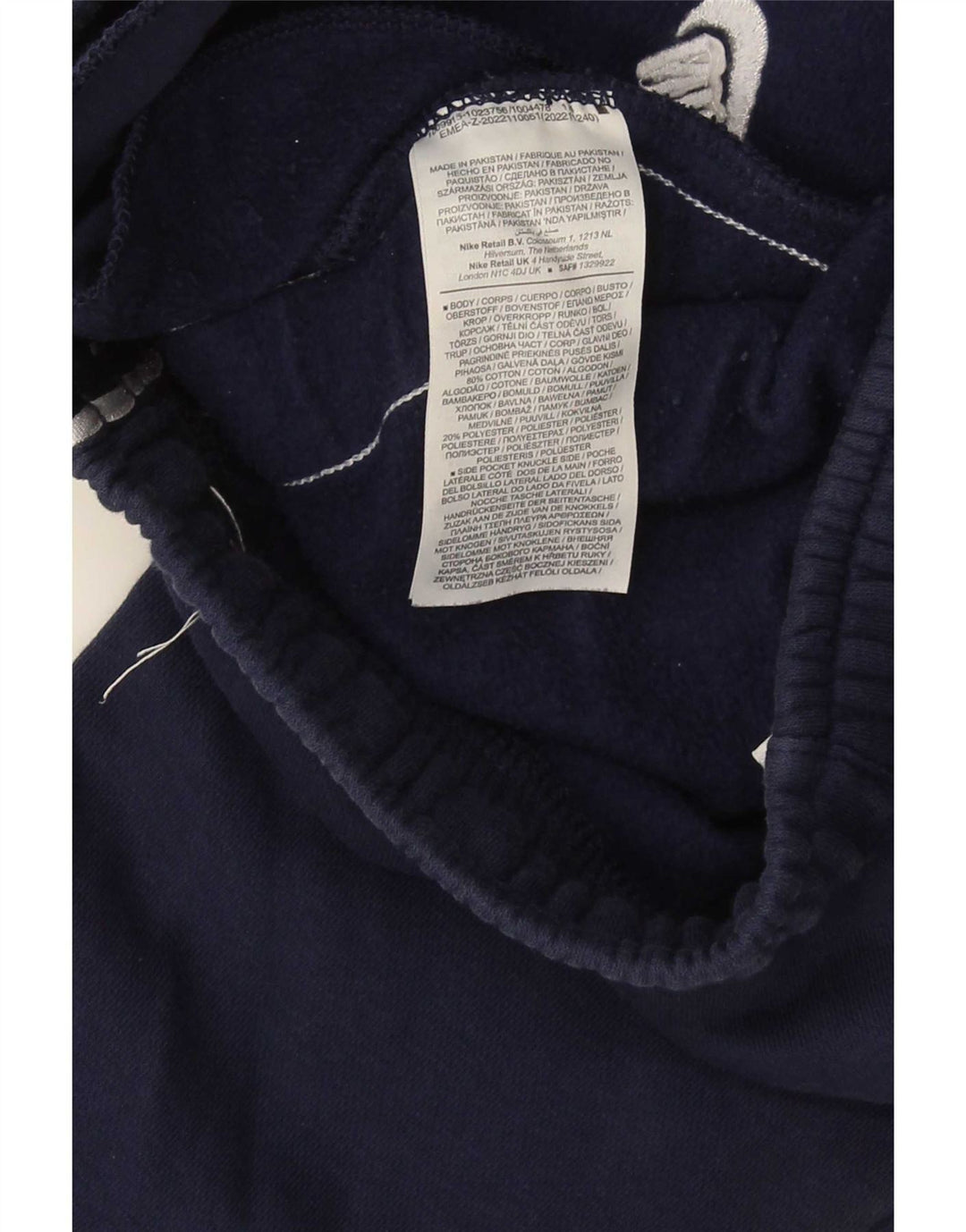 Nike Herren-Trainingsanzug-Hose mit Grafik, mittelgroß, marineblau, Baumwolle
