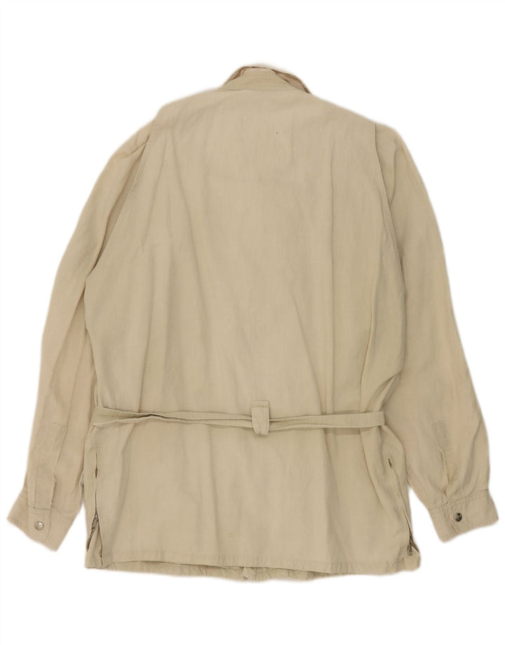 Vintage Damen Utility-Jacke UK 16 Large Beige