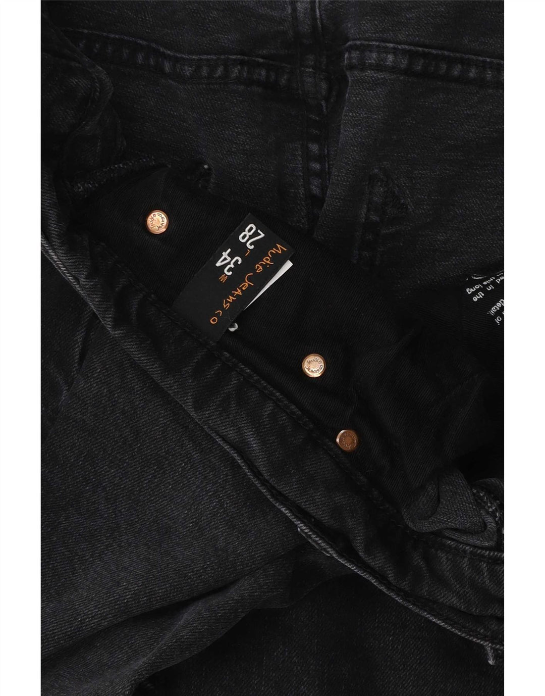 Nudie Herren Slim Jeans W34 L28 Schwarze Baumwolle