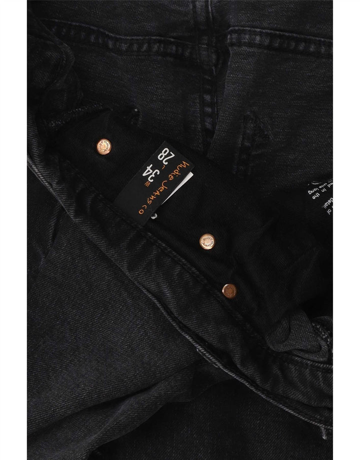 Nudie Herren Slim Jeans W34 L28 Schwarze Baumwolle