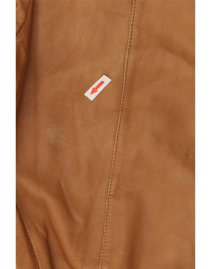 Vintage Herren Lederjacke IT 54 2XL Braun