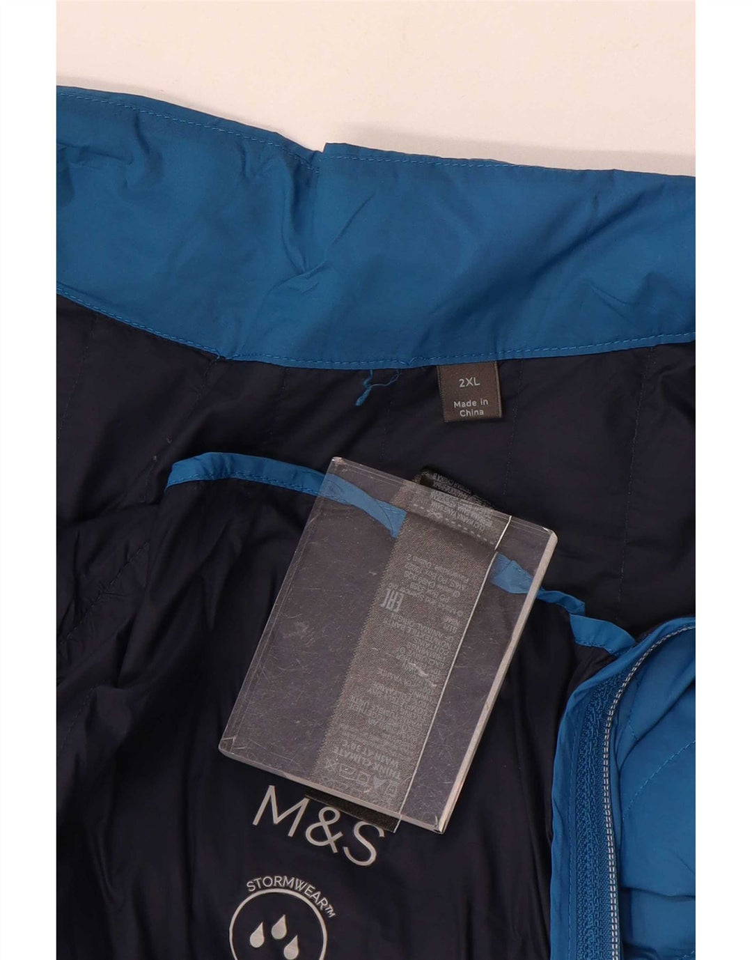 Marks & Spencer Herren Wattierte Weste UK 44 2XL Blau Polyamid