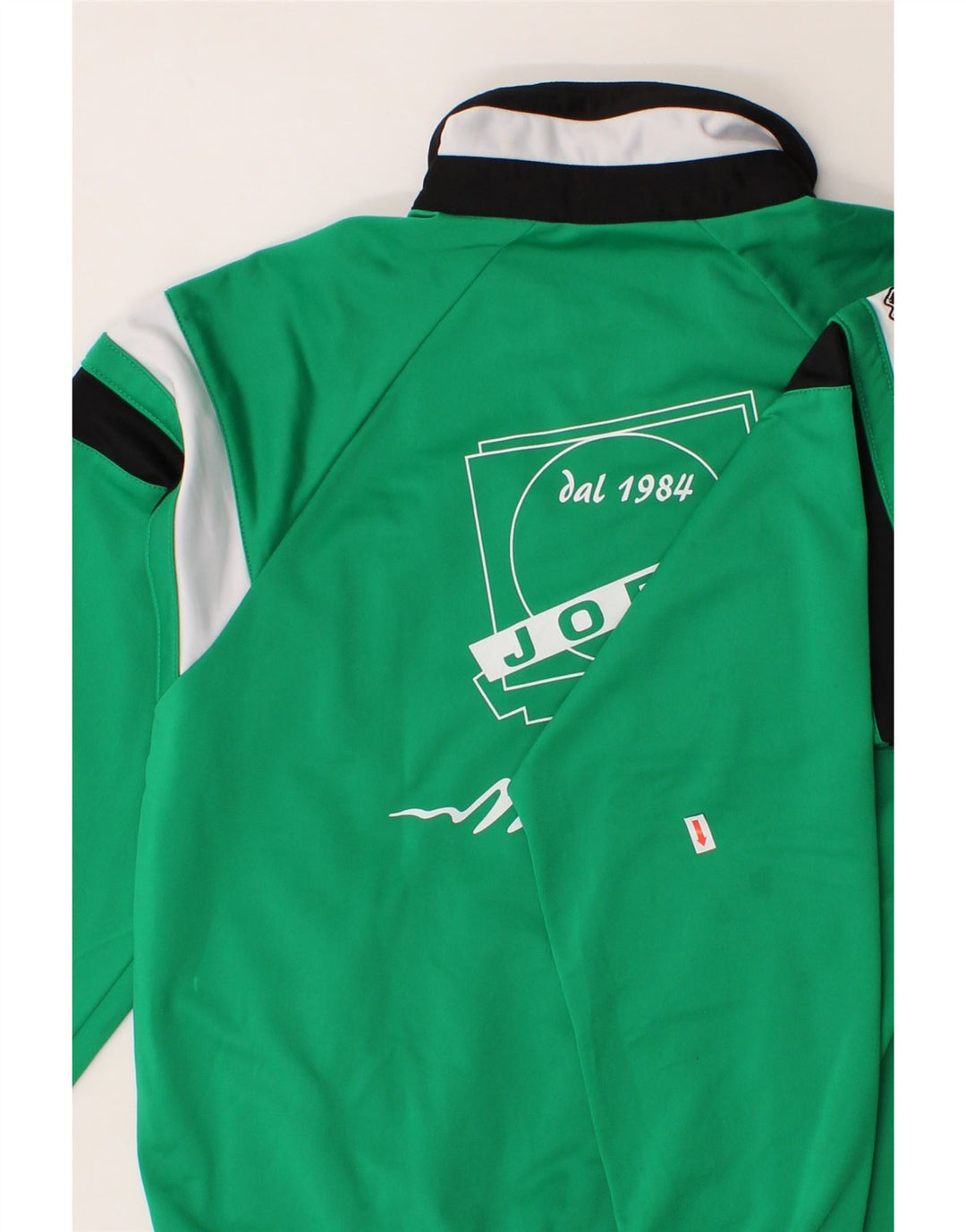 ERREA Mens Graphic Tracksuit Top Jacket Small Green Colourblock Polyester Vintage Errea and Second-Hand Errea from Messina Hembry 