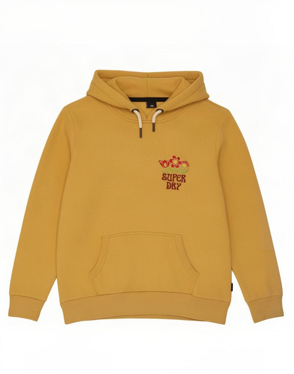 Superdry Graphic Hoodie-Pullover für Damen, UK 12, mittelgelb, Baumwolle