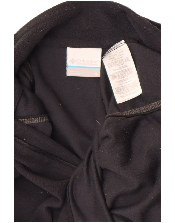 Columbia Herren-Fleecepullover mit Reißverschluss am Hals, Mittelschwarzes Polyester
