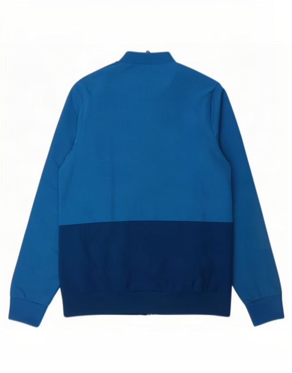 Adidas Jungen Real Madrid Trainingsanzug-Oberteiljacke, 13–14 Jahre, blaues Farbblockdesign
