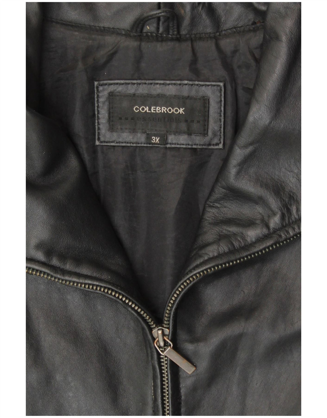 Colebrook Damen Lederjacke UK 22 3XL Schwarzes Leder