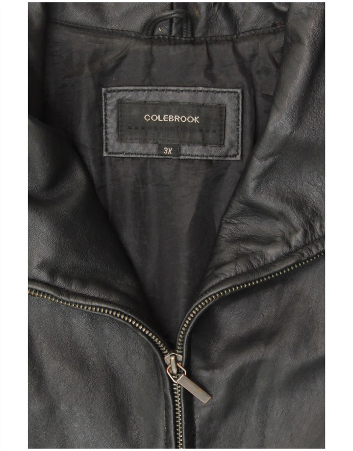 Colebrook Damen Lederjacke UK 22 3XL Schwarzes Leder