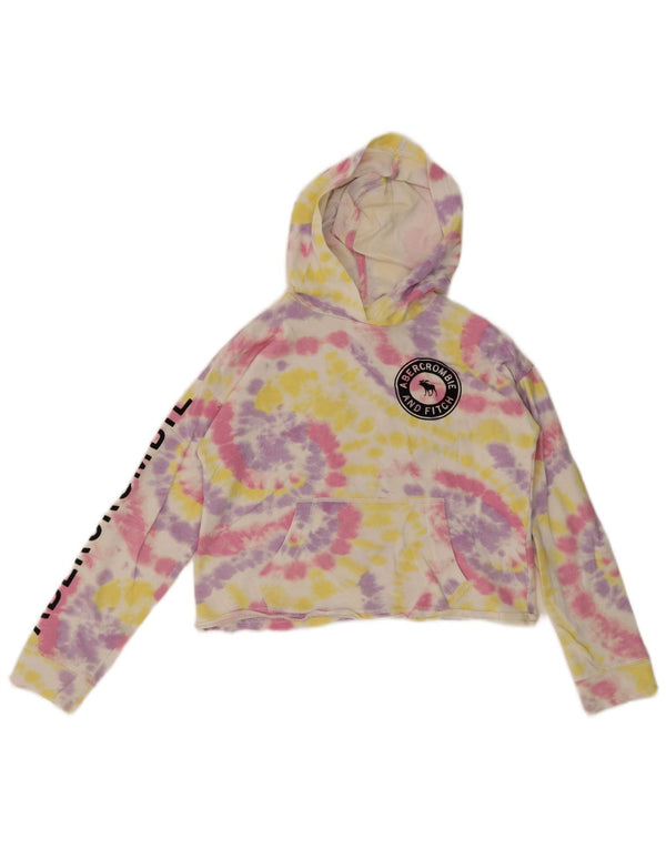 Abercrombie & Fitch Mädchen-Kapuzenpullover mit Grafik, 9–10 Jahre, mehrfarbig