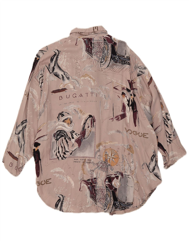 C&A Damen-Hemdbluse mit Clock House-Grafik, übergroß, Gr. 10, Beige