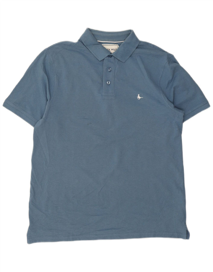 Jack Wills Herren-Poloshirt, große blaue Baumwolle