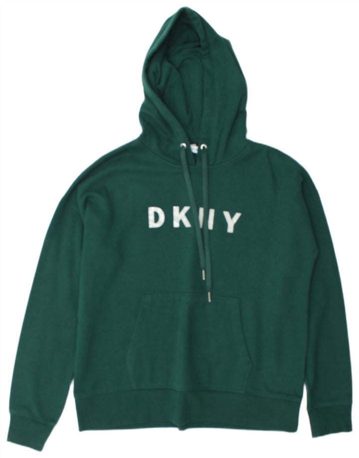 Dkny Herren-Kapuzenpullover mit Grafik, mittelgrüne Baumwolle