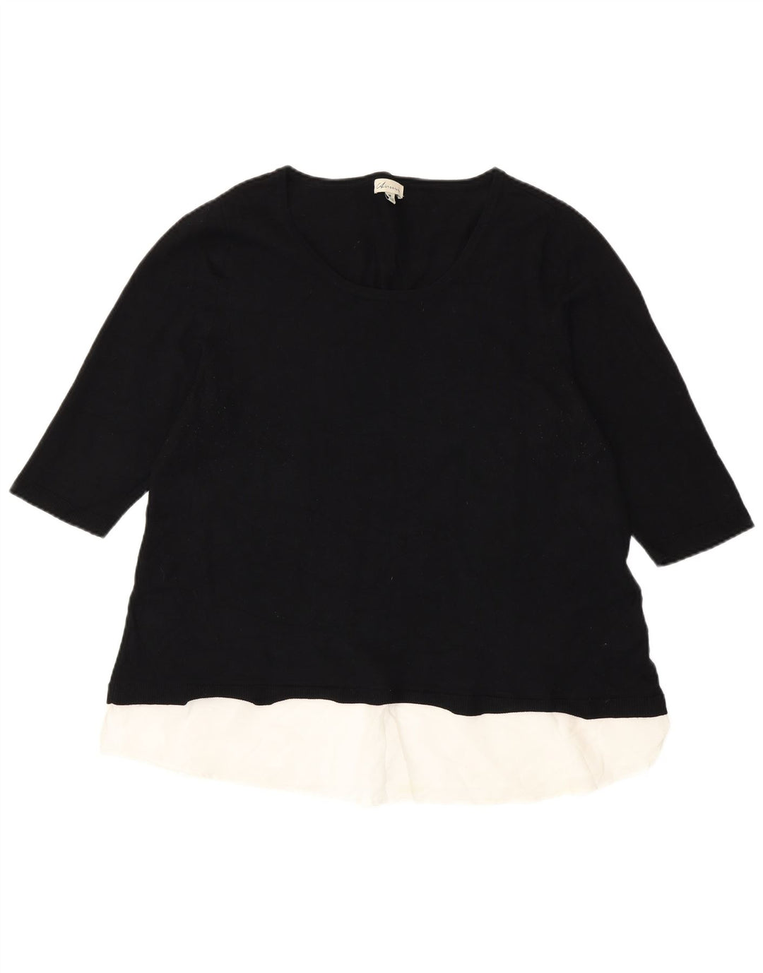Marks & Spencer Damen Autograph-Blusenoberteil, UK 14, Mittelschwarz, Farbblock