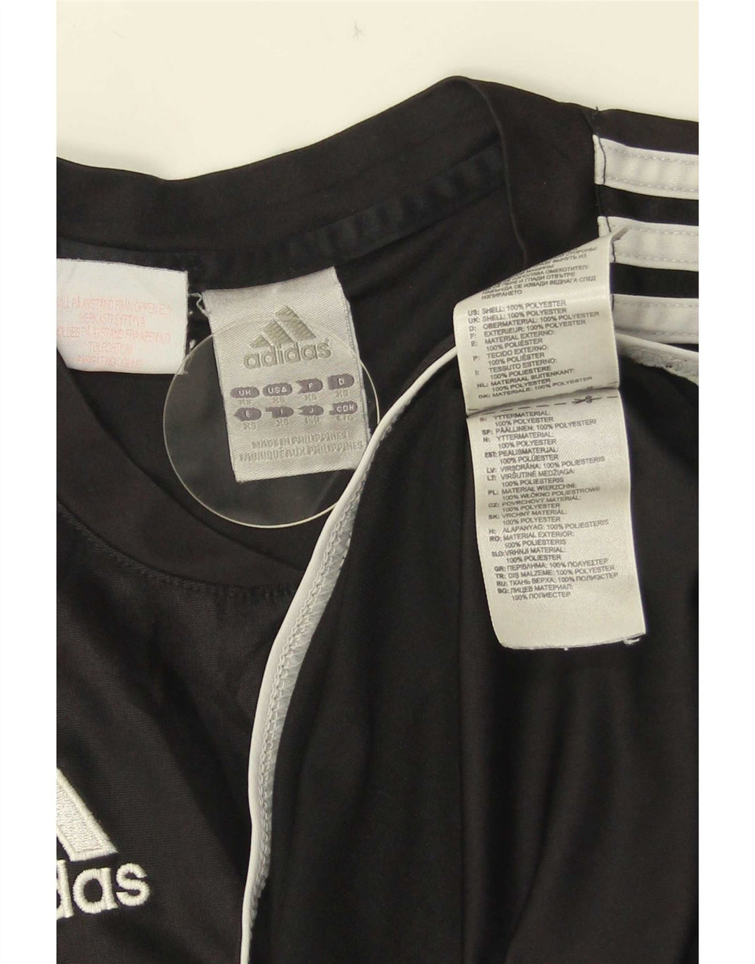 Adidas Herren T-Shirt Top XS Schwarz gestreift Polyester