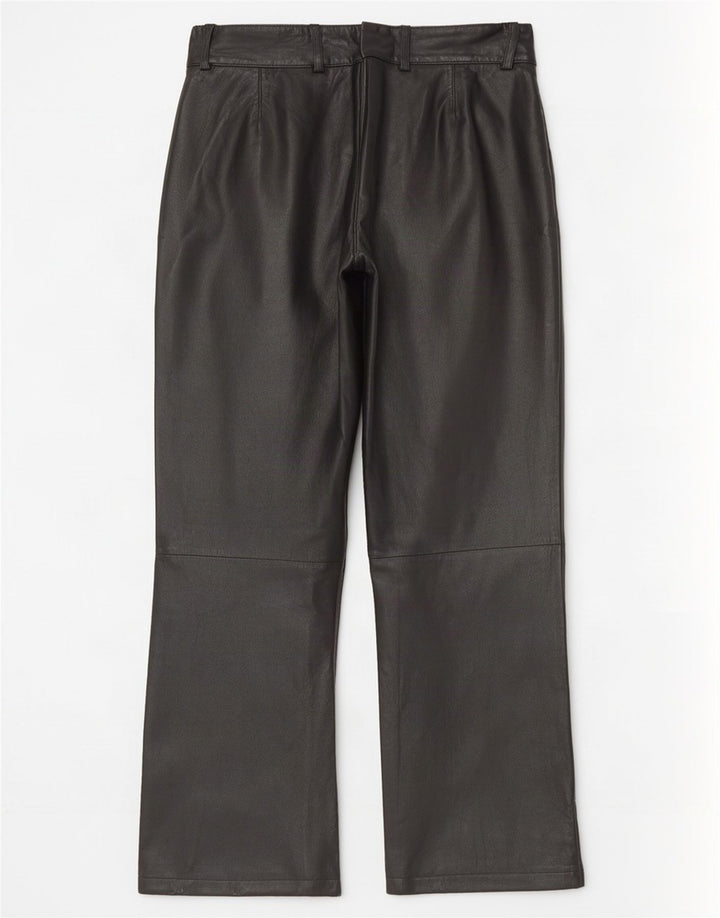 K.K.Berlin Damen Gerade Lederhose EU 40 Medium W32 L29 Schwarz