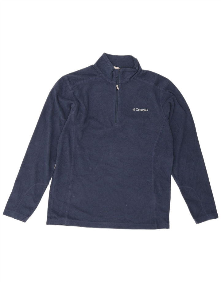 Columbia Herren-Fleecepullover mit Reißverschluss, Größe S, Marineblau, Polyester