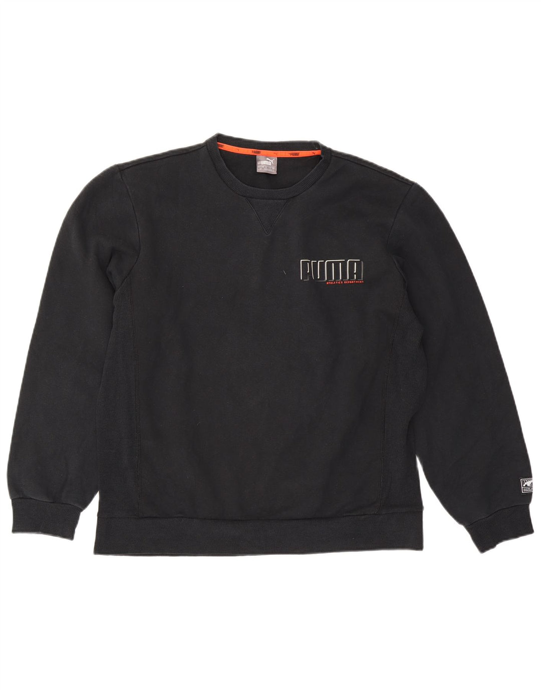 Puma Herren Grafik-Sweatshirt-Pullover, groß, schwarze Baumwolle