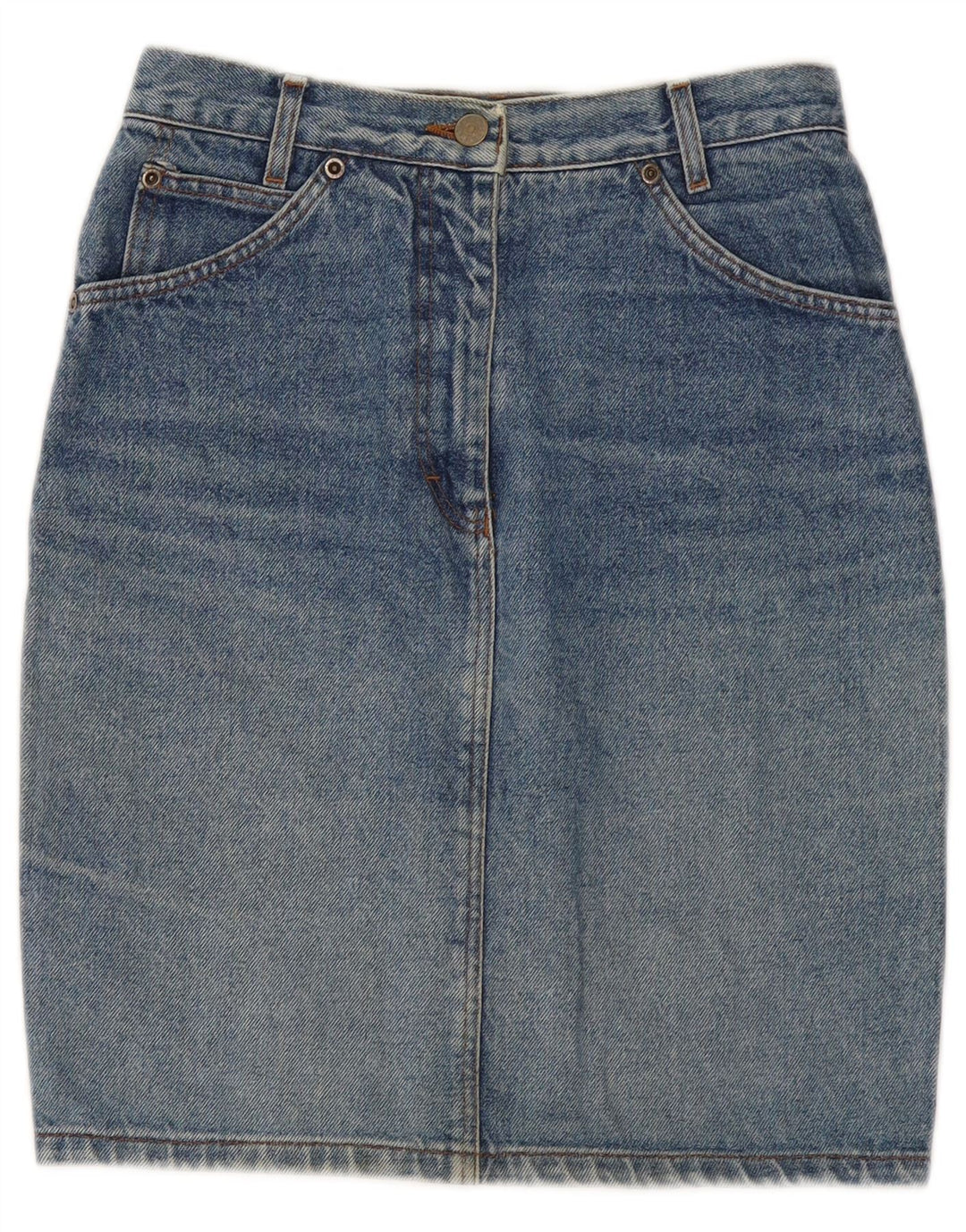 Vintage Damen Jeansrock IT 44 Medium W28 Blaue Baumwolle