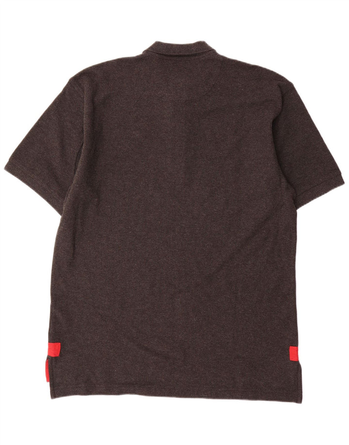 Orvis Herren-Poloshirt aus mittelgrau gesprenkelter Baumwolle
