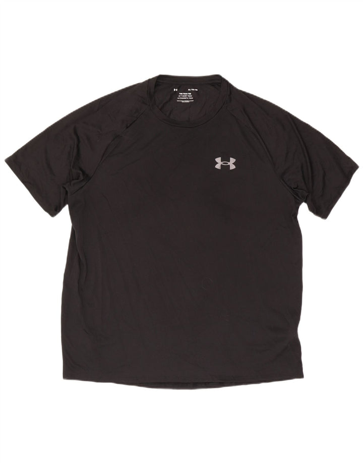 Under Armour Mens T-Shirt Top XL Black Polyester