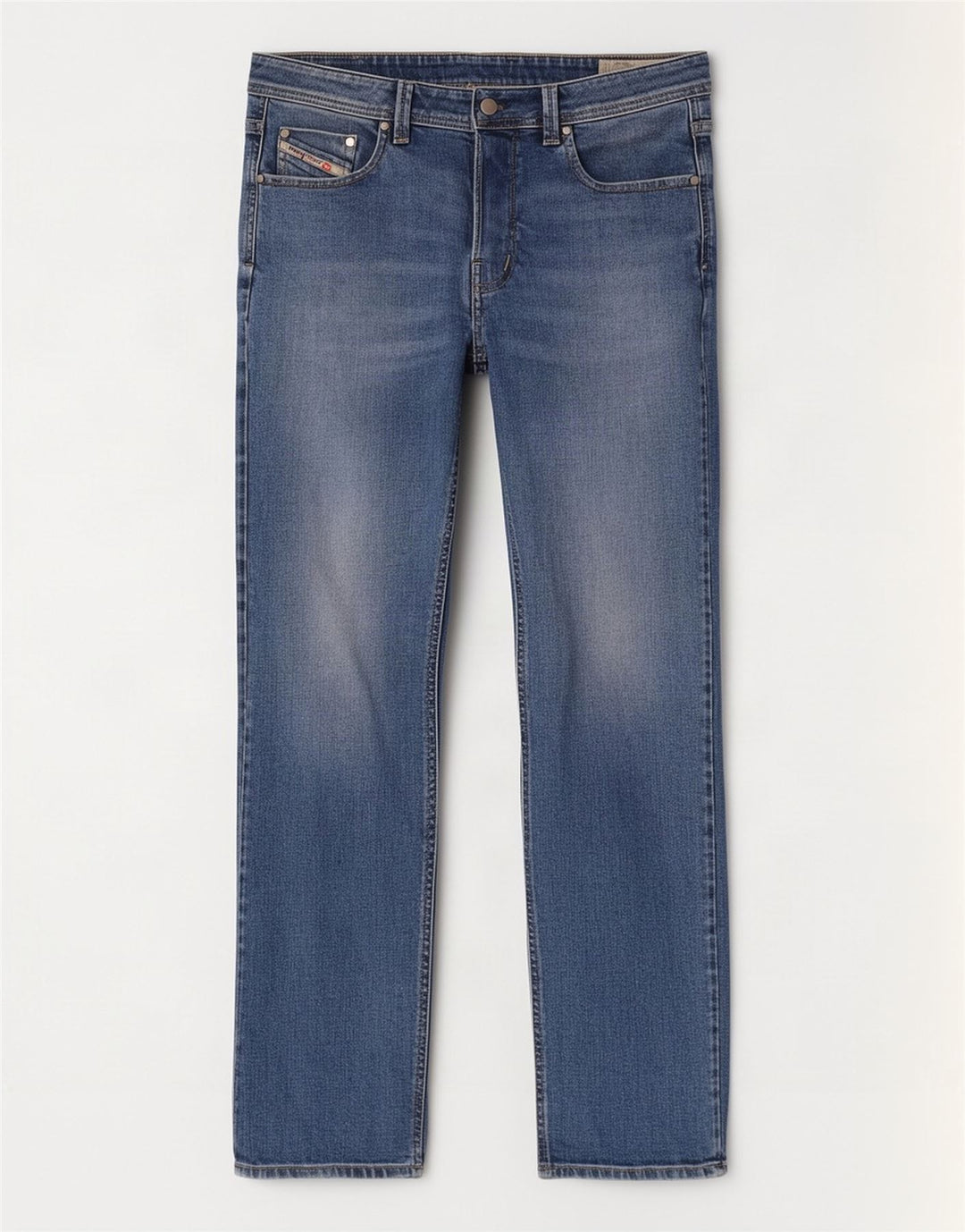 Diesel Herren Straight Jeans W36 L32 Blaue Baumwolle